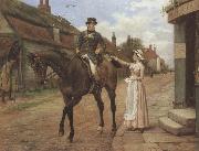 George goodwin kilburne Collecting the Post (mk37) Spain oil painting artist